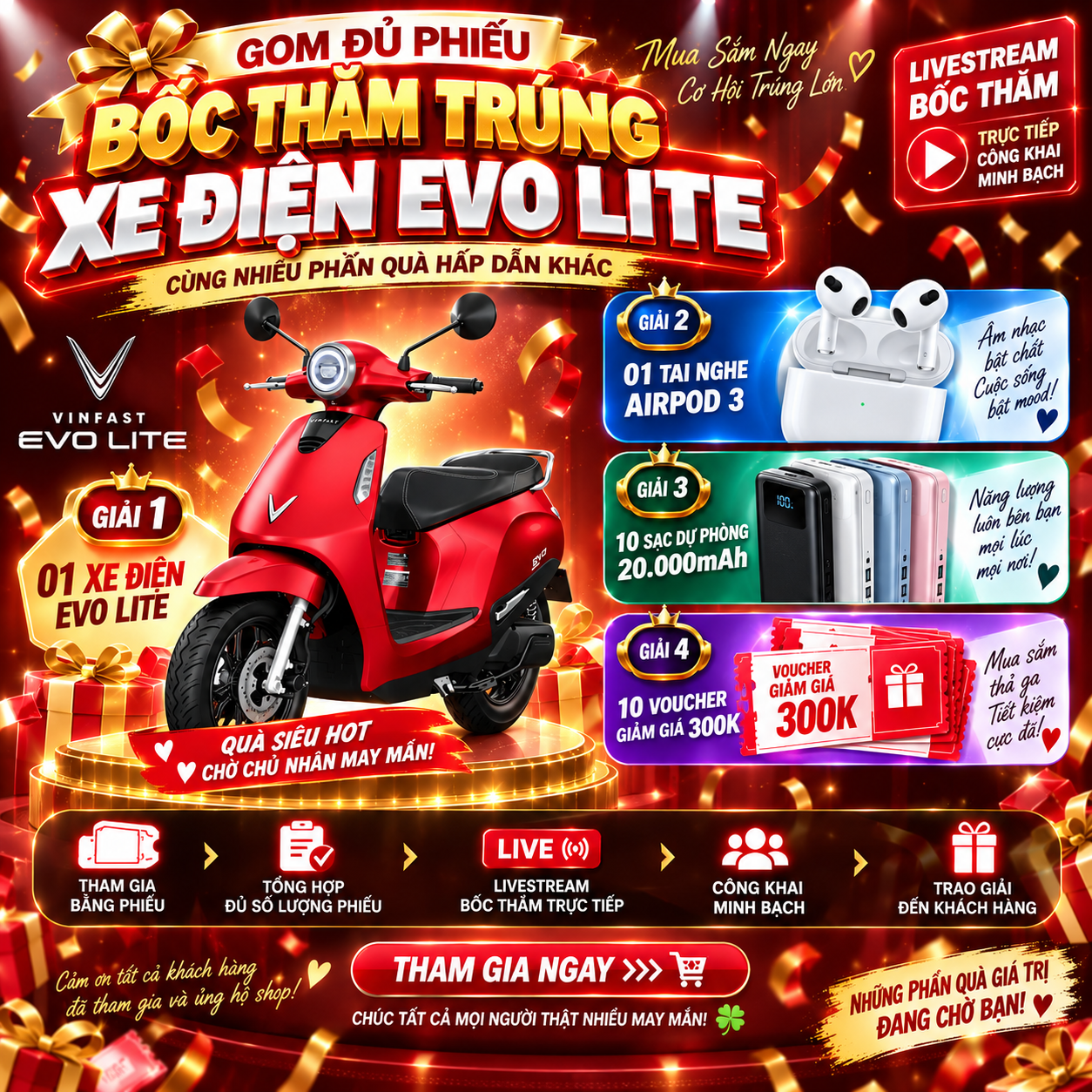 MUA ĐIỆN TRÚNG XE ĐIỆN EVO LITE